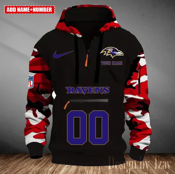 Baltimore Ravens Men Camouflage Hooded Sweatshirts New 2025 SPTMCPS003 - Image 4