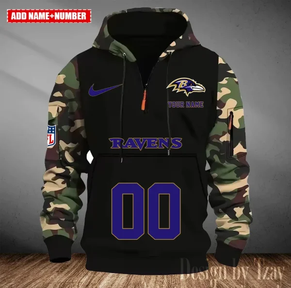 Baltimore Ravens Men Camouflage Hooded Sweatshirts New 2025 SPTMCPS003 - Image 5