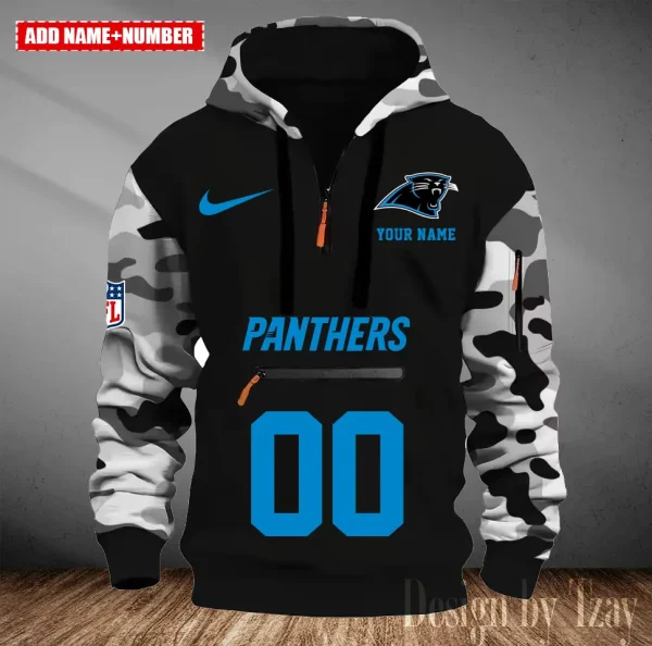 Carolina Panthers Men Camouflage Hooded Sweatshirts New 2025 SPTMCPS005 - Image 2