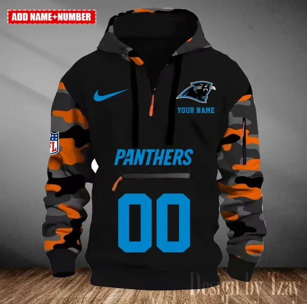 Carolina Panthers Men Camouflage Hooded Sweatshirts New 2025 SPTMCPS005 - Image 3