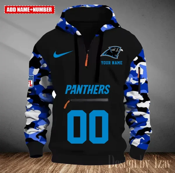 Carolina Panthers Men Camouflage Hooded Sweatshirts New 2025 SPTMCPS005 - Image 4