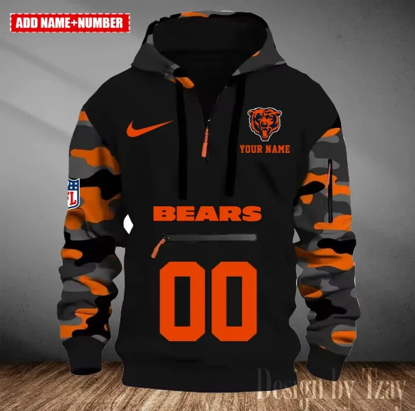 Chicago Bears Men Camouflage Hooded Sweatshirts New 2025 SPTMCPS006