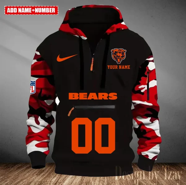Chicago Bears Men Camouflage Hooded Sweatshirts New 2025 SPTMCPS006 - Image 3