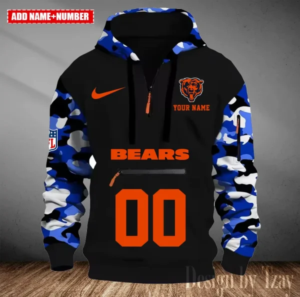 Chicago Bears Men Camouflage Hooded Sweatshirts New 2025 SPTMCPS006 - Image 4