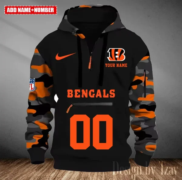 Cincinnati Bengals Men Camouflage Hooded Sweatshirts New 2025 SPTMCPS007