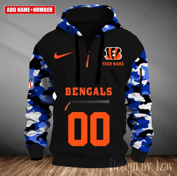 Cincinnati Bengals Men Camouflage Hooded Sweatshirts New 2025 SPTMCPS007 - Image 3