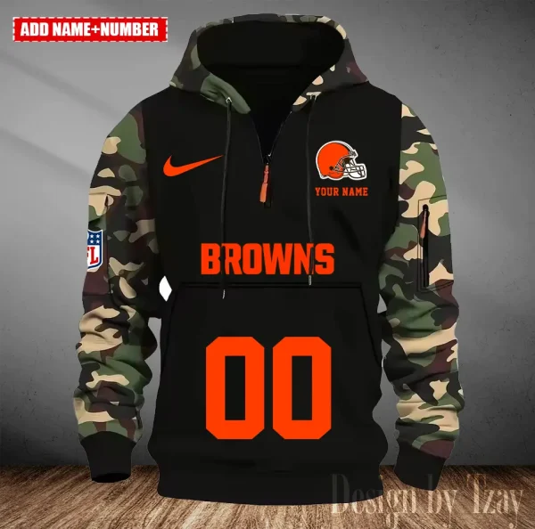 Cleveland Browns Men Camouflage Hooded Sweatshirts New 2025 SPTMCPS008