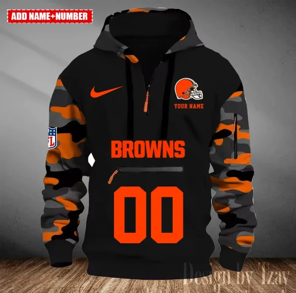 Cleveland Browns Men Camouflage Hooded Sweatshirts New 2025 SPTMCPS008 - Image 3