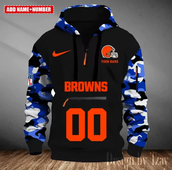 Cleveland Browns Men Camouflage Hooded Sweatshirts New 2025 SPTMCPS008 - Image 4