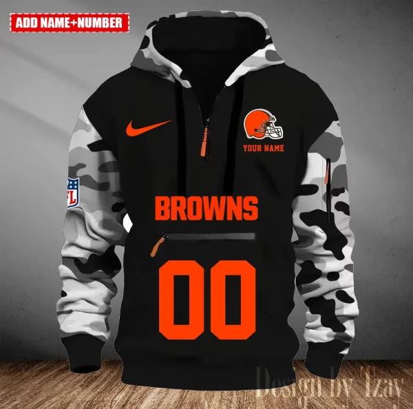 Cleveland Browns Men Camouflage Hooded Sweatshirts New 2025 SPTMCPS008 - Image 5
