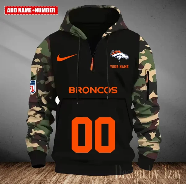 Denver Broncos Men Camouflage Hooded Sweatshirts New 2025 SPTMCPS010 - Image 2