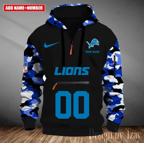 Detroit Lions Men Camouflage Hooded Sweatshirts New 2025 SPTMCPS011
