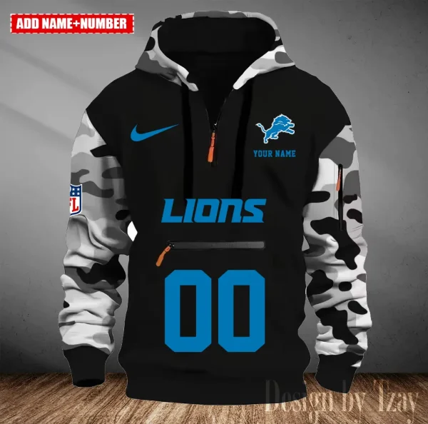 Detroit Lions Men Camouflage Hooded Sweatshirts New 2025 SPTMCPS011 - Image 2