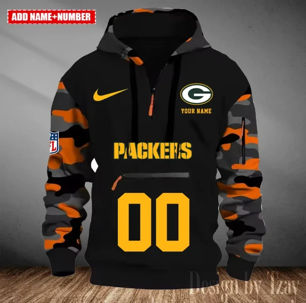Green Bay Packers Men Camouflage Hooded Sweatshirts New 2025 SPTMCPS012 - Image 4