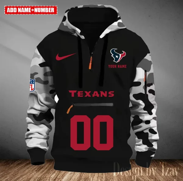 Houston Texans Men Camouflage Hooded Sweatshirts New 2025 SPTMCPS013