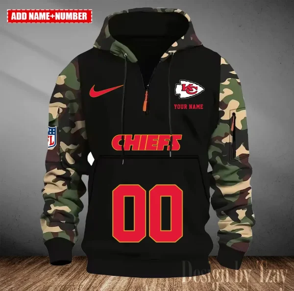 Kansas City Chiefs Men Camouflage Hooded Sweatshirts New 2025 SPTMCPS016 - Image 2