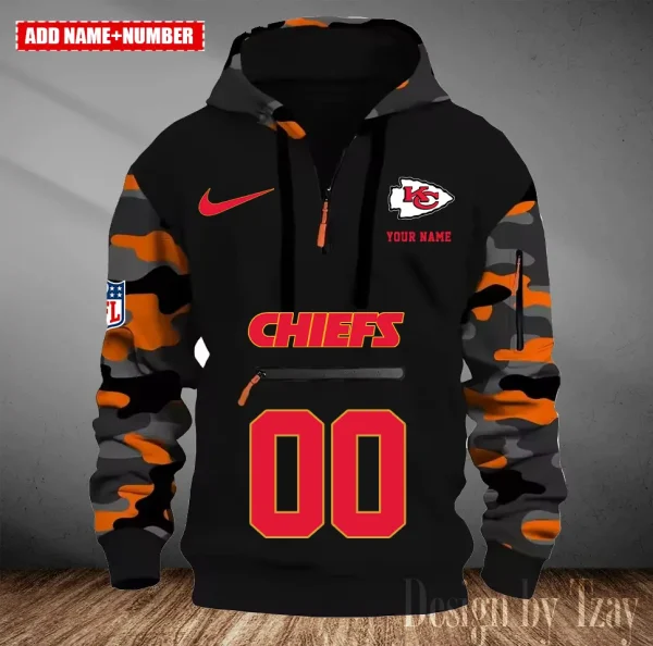 Kansas City Chiefs Men Camouflage Hooded Sweatshirts New 2025 SPTMCPS016 - Image 3