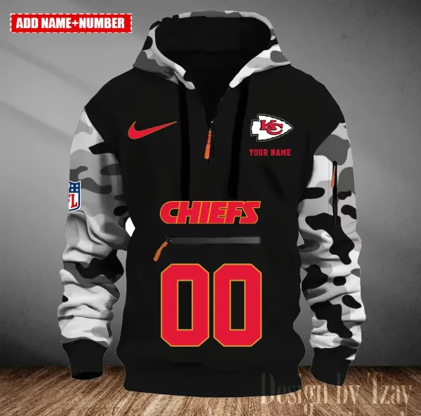 Kansas City Chiefs Men Camouflage Hooded Sweatshirts New 2025 SPTMCPS016 - Image 5