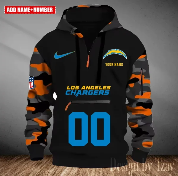 Los Angeles Chargers Men Camouflage Hooded Sweatshirts New 2025 SPTMCPS018 - Image 4