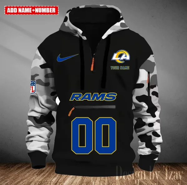 Los Angeles Rams Men Camouflage Hooded Sweatshirts New 2025 SPTMCPS019