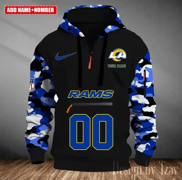 Los Angeles Rams Men Camouflage Hooded Sweatshirts New 2025 SPTMCPS019 - Image 2