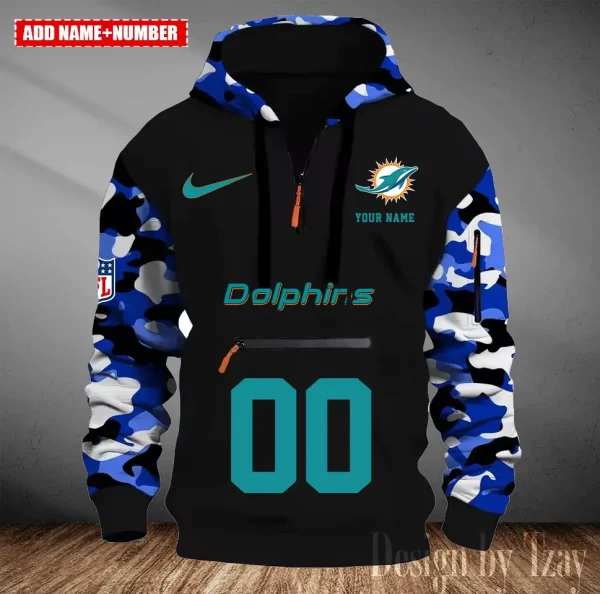 Miami Dolphins Men Camouflage Hooded Sweatshirts New 2025 SPTMCPS020 - Image 5