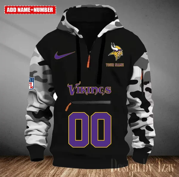 Minnesota Vikings Men Camouflage Hooded Sweatshirts New 2025 SPTMCPS021