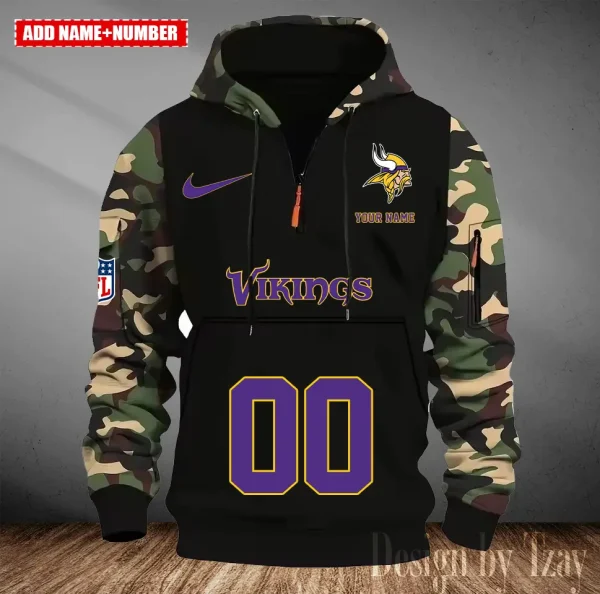 Minnesota Vikings Men Camouflage Hooded Sweatshirts New 2025 SPTMCPS021 - Image 5