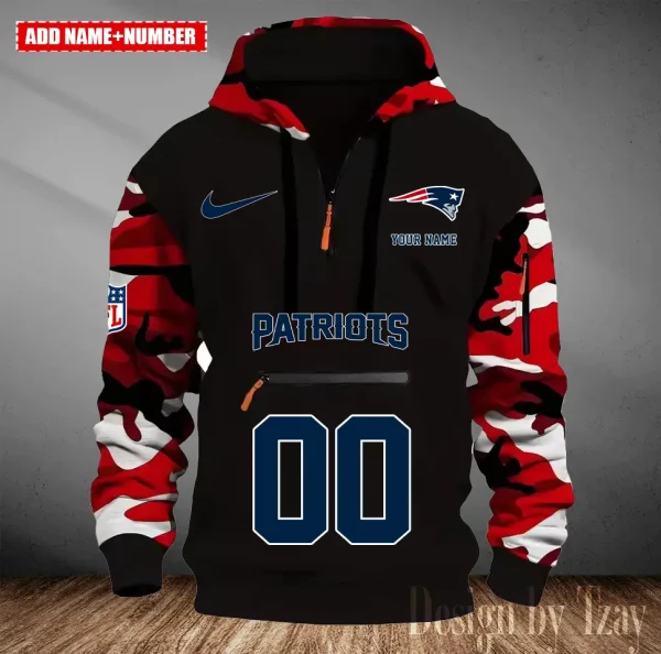 New England Patriots Men Camouflage Hooded Sweatshirts New 2025 SPTMCPS022 - Image 3