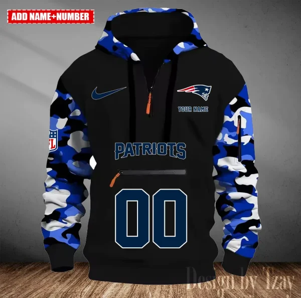 New England Patriots Men Camouflage Hooded Sweatshirts New 2025 SPTMCPS022 - Image 5
