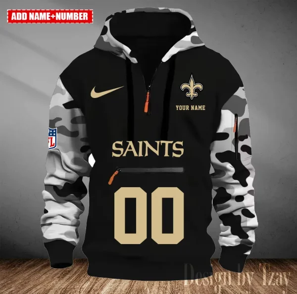 New Orleans Saints Men Camouflage Hooded Sweatshirts New 2025 SPTMCPS023