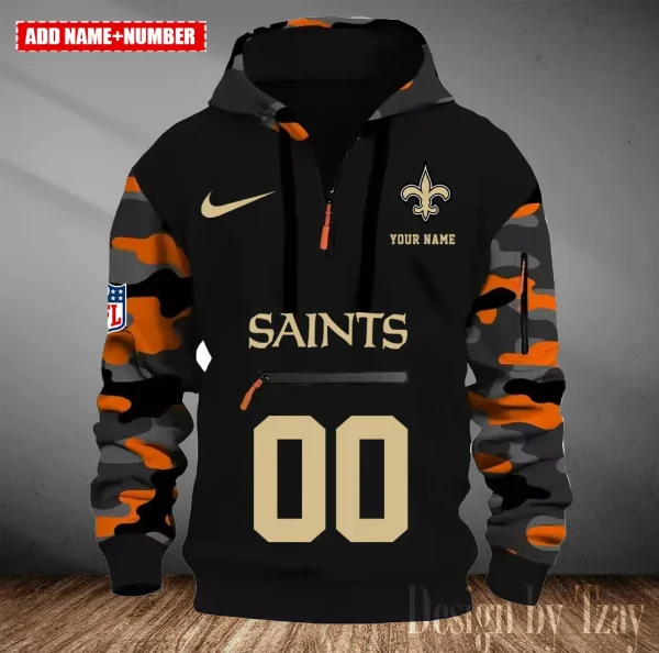New Orleans Saints Men Camouflage Hooded Sweatshirts New 2025 SPTMCPS023 - Image 3