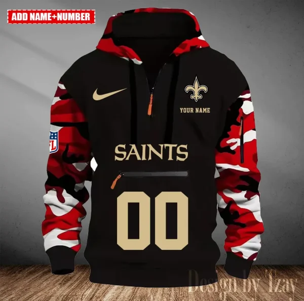New Orleans Saints Men Camouflage Hooded Sweatshirts New 2025 SPTMCPS023 - Image 4