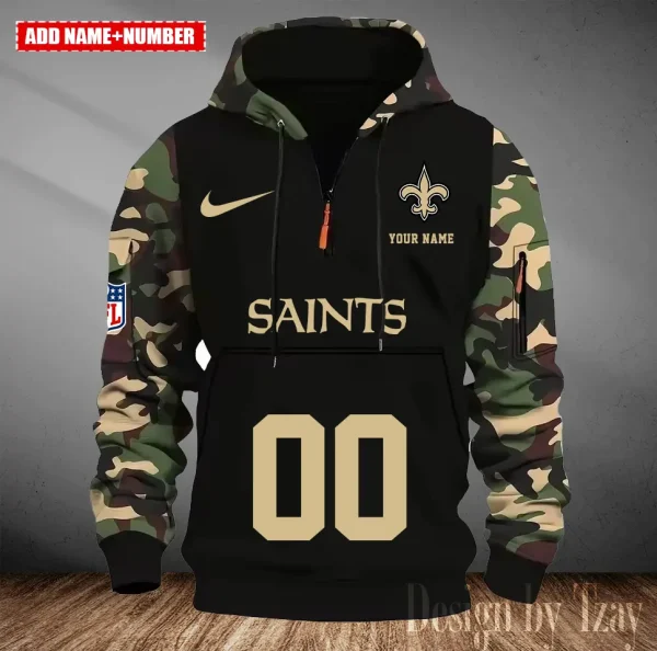 New Orleans Saints Men Camouflage Hooded Sweatshirts New 2025 SPTMCPS023 - Image 5