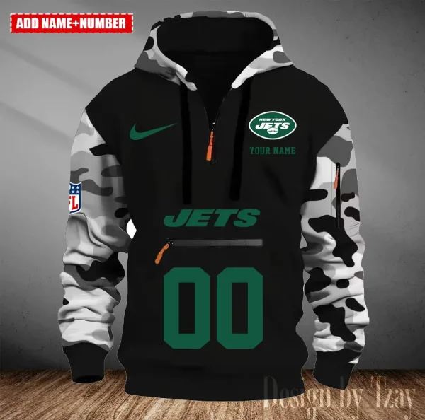 New York Jets Men Camouflage Hooded Sweatshirts New 2025 SPTMCPS025