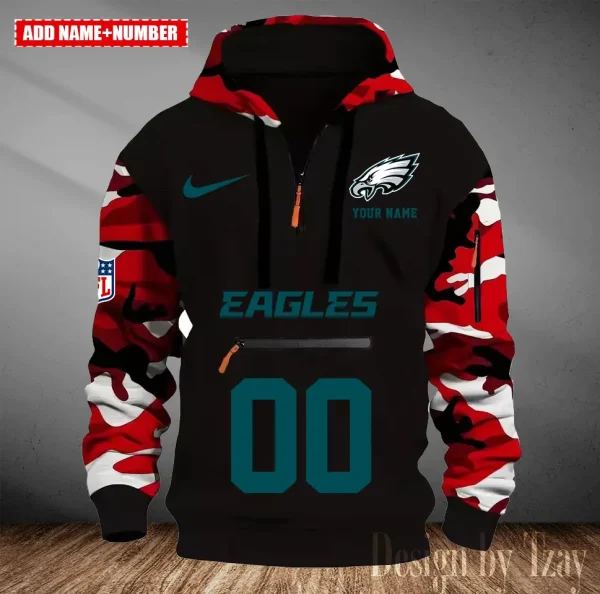 Philadelphia Eagles Men Camouflage Hooded Sweatshirts New 2025 SPTMCPS026 - Image 3