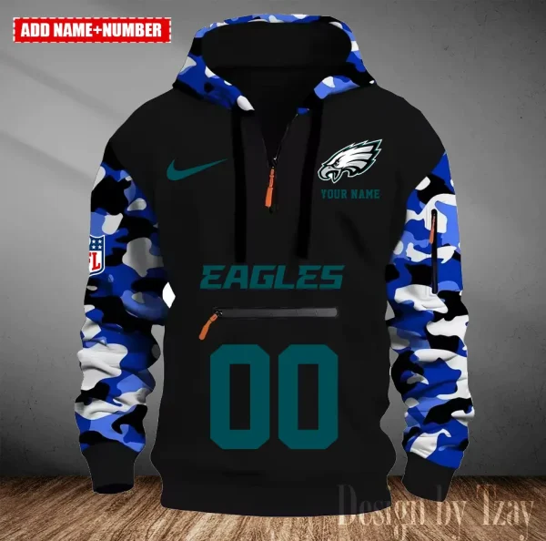 Philadelphia Eagles Men Camouflage Hooded Sweatshirts New 2025 SPTMCPS026 - Image 5