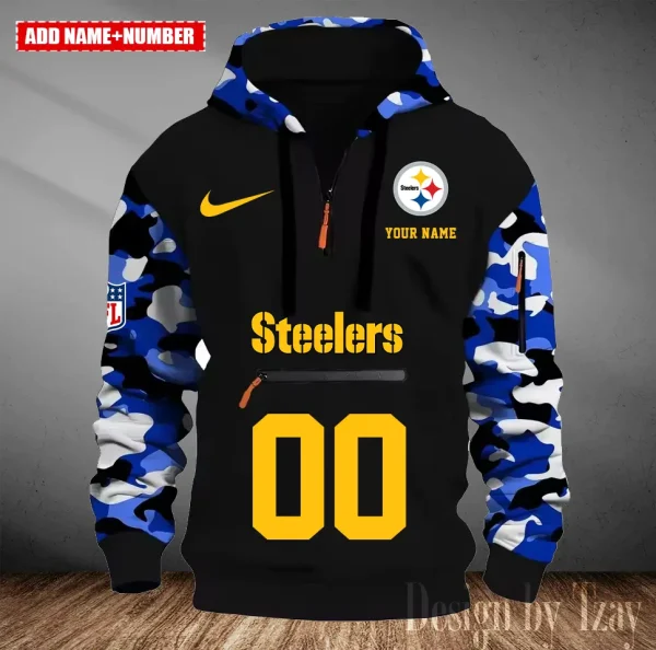 Pittsburgh Steelers Men Camouflage Hooded Sweatshirts New 2025 SPTMCPS027 - Image 3