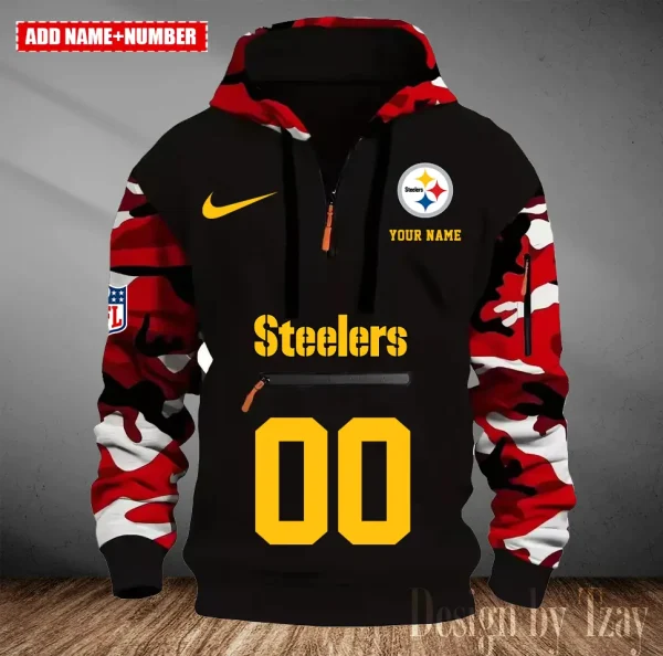 Pittsburgh Steelers Men Camouflage Hooded Sweatshirts New 2025 SPTMCPS027 - Image 4