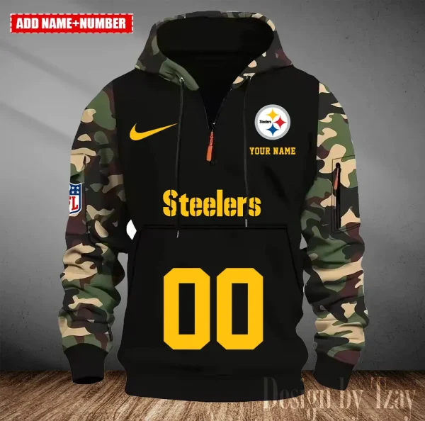 Pittsburgh Steelers Men Camouflage Hooded Sweatshirts New 2025 SPTMCPS027 - Image 5