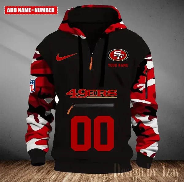 San Francisco 49ers Men Camouflage Hooded Sweatshirts New 2025 SPTMCPS028