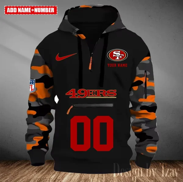 San Francisco 49ers Men Camouflage Hooded Sweatshirts New 2025 SPTMCPS028 - Image 3