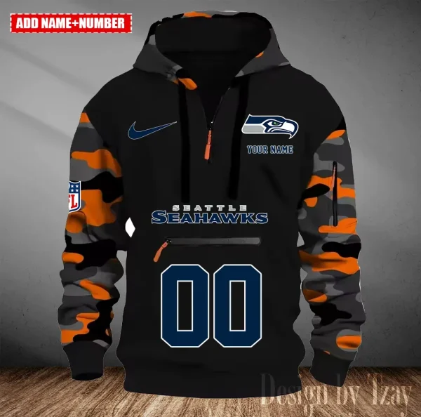 Seattle Seahawks Men Camouflage Hooded Sweatshirts New 2025 SPTMCPS029 - Image 3