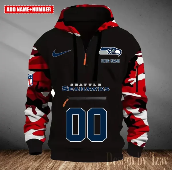 Seattle Seahawks Men Camouflage Hooded Sweatshirts New 2025 SPTMCPS029 - Image 4