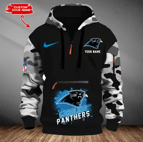 Carolina Panthers Men Camouflage Hooded Sweatshirts New 2025 SPTMCPS037