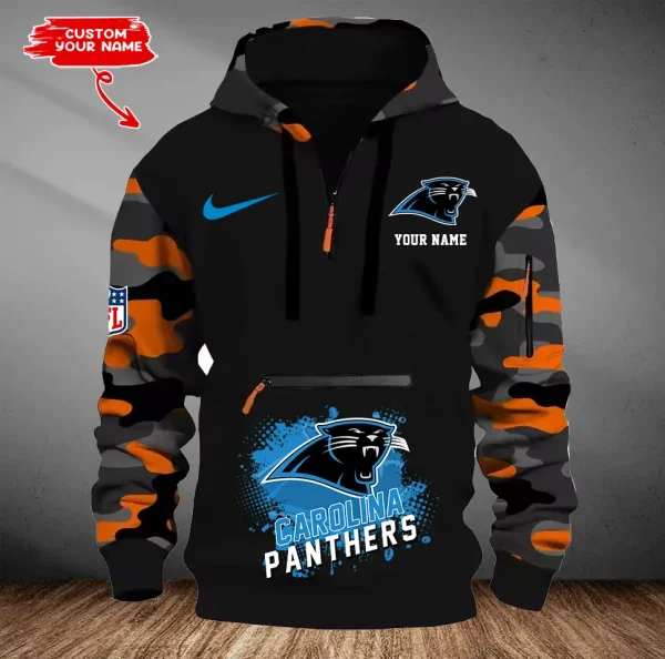 Carolina Panthers Men Camouflage Hooded Sweatshirts New 2025 SPTMCPS037 - Image 3
