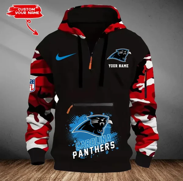 Carolina Panthers Men Camouflage Hooded Sweatshirts New 2025 SPTMCPS037 - Image 4