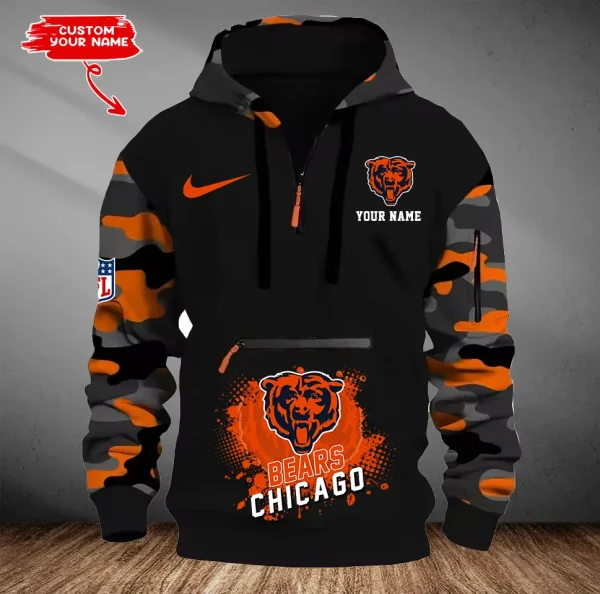 Chicago Bears Men Camouflage Hooded Sweatshirts New 2025 SPTMCPS038