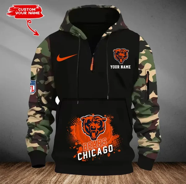 Chicago Bears Men Camouflage Hooded Sweatshirts New 2025 SPTMCPS038 - Image 2