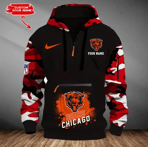 Chicago Bears Men Camouflage Hooded Sweatshirts New 2025 SPTMCPS038 - Image 3